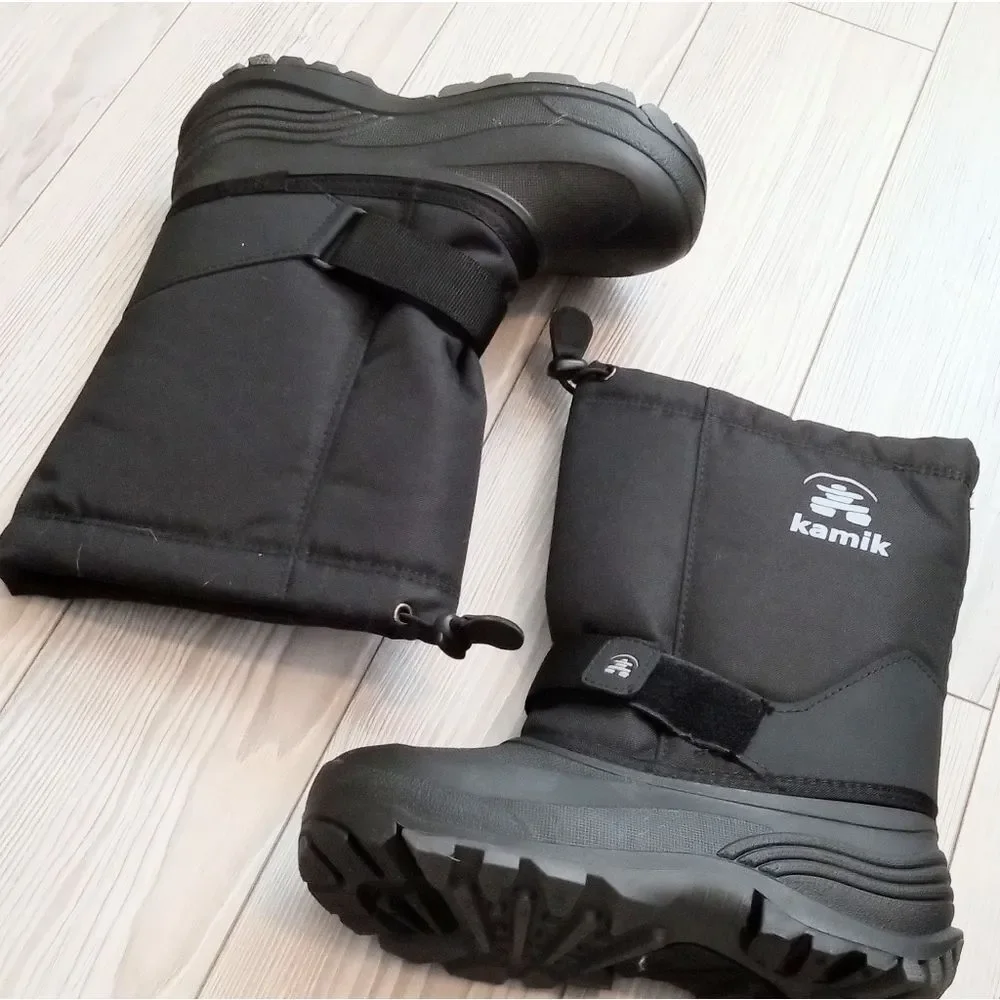 (T-4475)  Kid's Kamik Rocket Insulated Snow Boots Sz 4